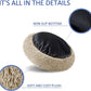 Washable round Bed for Large Dogs, Donut-Shaped Calming Cuddler for Medium Dogs, Comfy