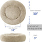 Washable round Bed for Large Dogs, Donut-Shaped Calming Cuddler for Medium Dogs, Comfy