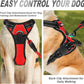 No Pull Dog Harness Front Clip Heavy Duty Reflective Easy Control Handle for Large Dog Walking(Red,L)
